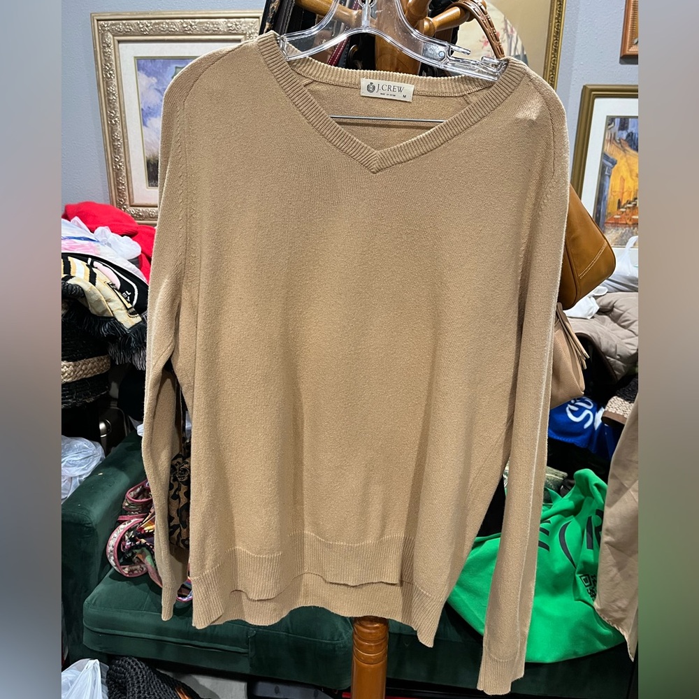 J. Crew Tan Vneck sweater